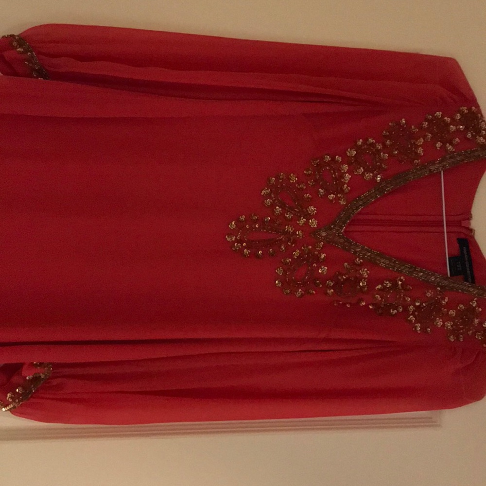 Pink dress with beads